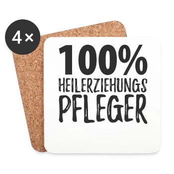 Heilerziehungspflegerin Heilerziehungspfleger - Untersetzer (4er-Set) - Weiß - Vorne