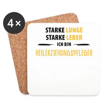 Heilerziehungspflegerin Heilerziehungspfleger - Untersetzer (4er-Set) - Weiß - Vorne