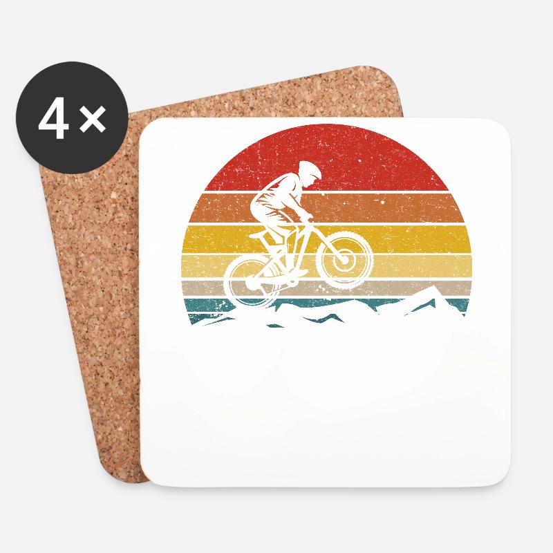 Biking Cycling Biker Poison - Dessous de verre (lot de 4) - blanc