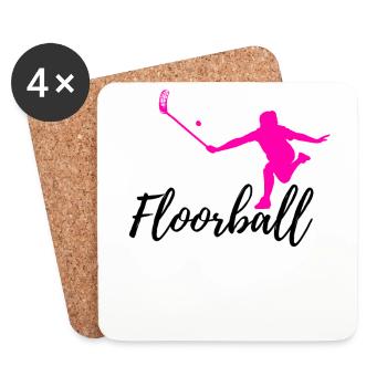 Floorball - Dessous de verre (lot de 4) - blanc - Devant