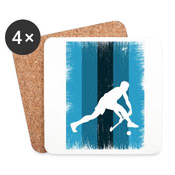 Floorball - Dessous de verre (lot de 4) - blanc - Devant