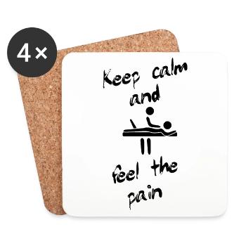 Physiotherapist funny gift saying funny - Coasters (set of 4) - white - Front
