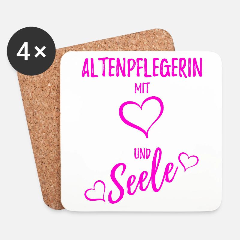 Altenpflegerin - Pflege - Untersetzer (4er-Set) - Weiß