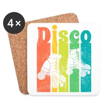 Disco - Dessous de verre (lot de 4) - blanc - Devant
