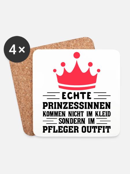 Altenpflegerin Altenpfleger Pfleger Pflegehelfer - Untersetzer (4er-Set) - Weiß