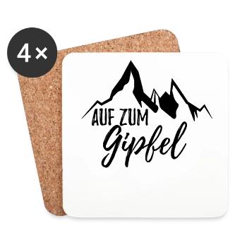 Berge Wandern Bergsteigen Gebirge - Untersetzer (4er-Set) - Weiß - Vorne