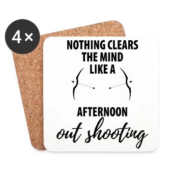 Bow and arrow target - Coasters (set of 4) - white - Front