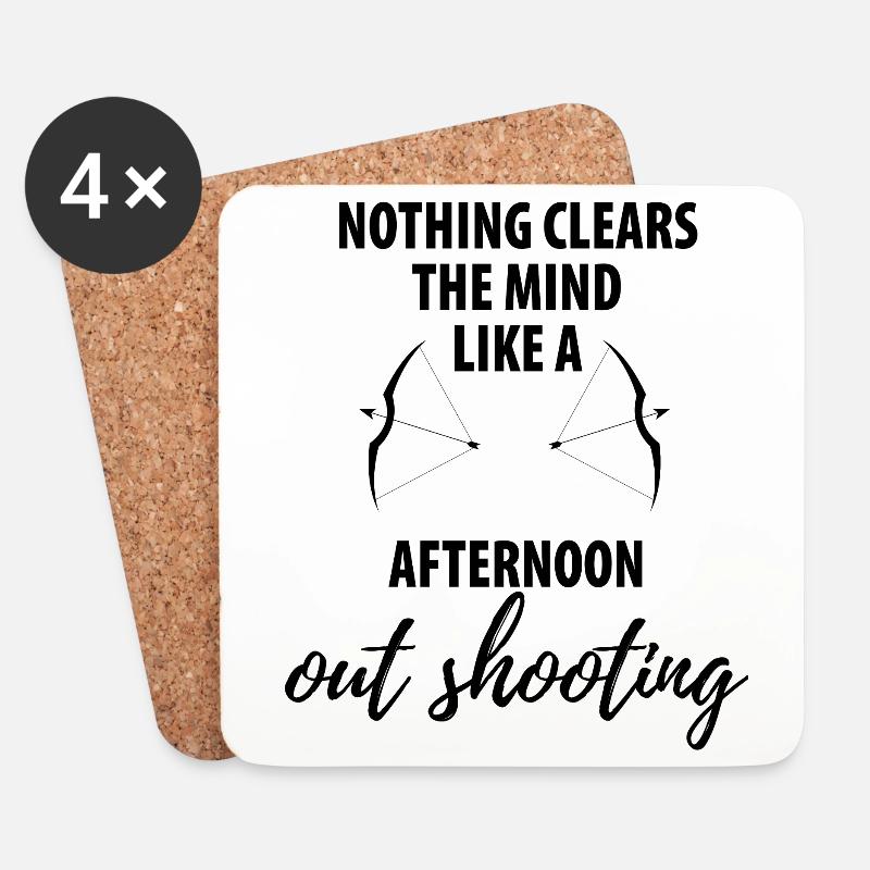 Bow and arrow target - Coasters (set of 4) - white