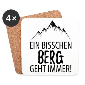 Berge Wandern Bergsteigen Gebirge - Untersetzer (4er-Set) - Weiß - Vorne