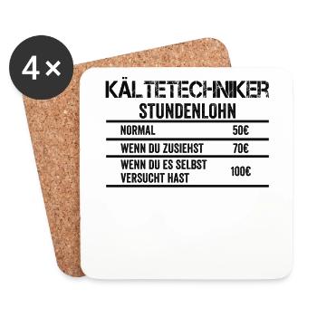 Kältetechniker Kältetechnik Kälteanlagenbau Spruch - Untersetzer (4er-Set) - Weiß - Vorne