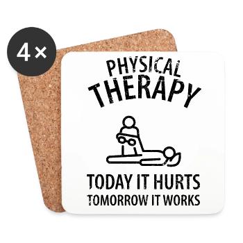 Physiotherapist funny gift saying funny - Coasters (set of 4) - white - Front