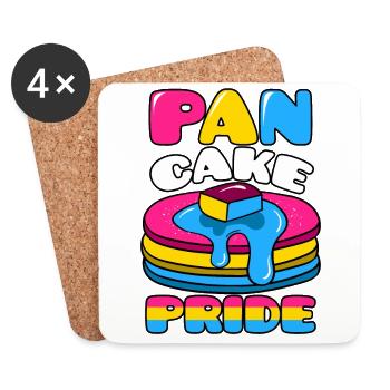 Pan Cake Pride Pansexual - Dessous de verre (lot de 4) - blanc - Devant