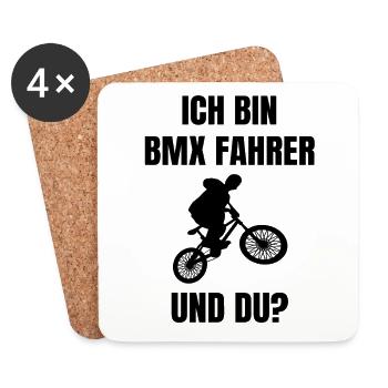 BMX - Untersetzer (4er-Set) - Weiß - Vorne