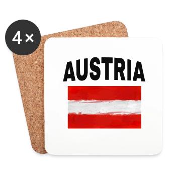 Austria - Coasters (set of 4) - white - Front