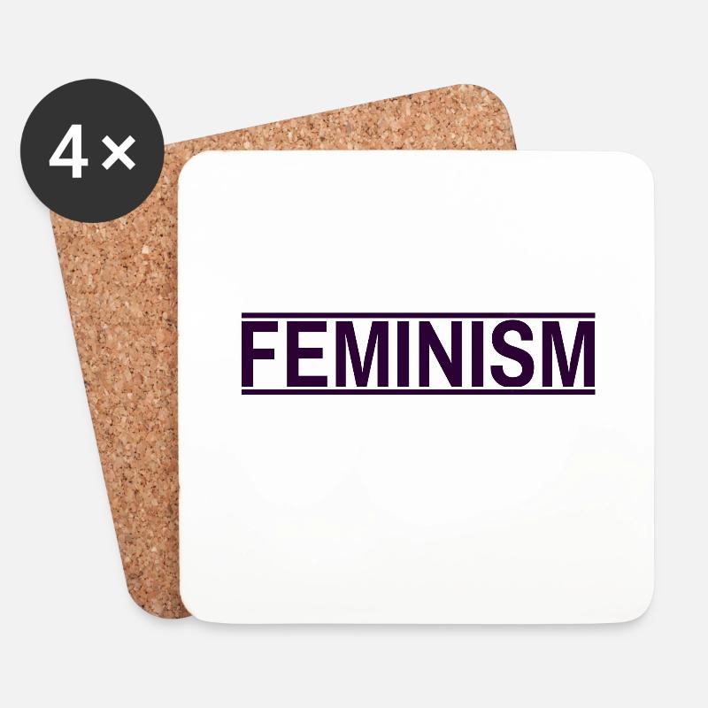 Feminismus - Untersetzer (4er-Set) - Weiß