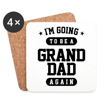 Mens I'm Going To Be a Granddad Again - Grandpa - Coasters (set of 4) - white - Front