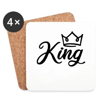 King Partnerlook - Dessous de verre (lot de 4) - blanc - Devant