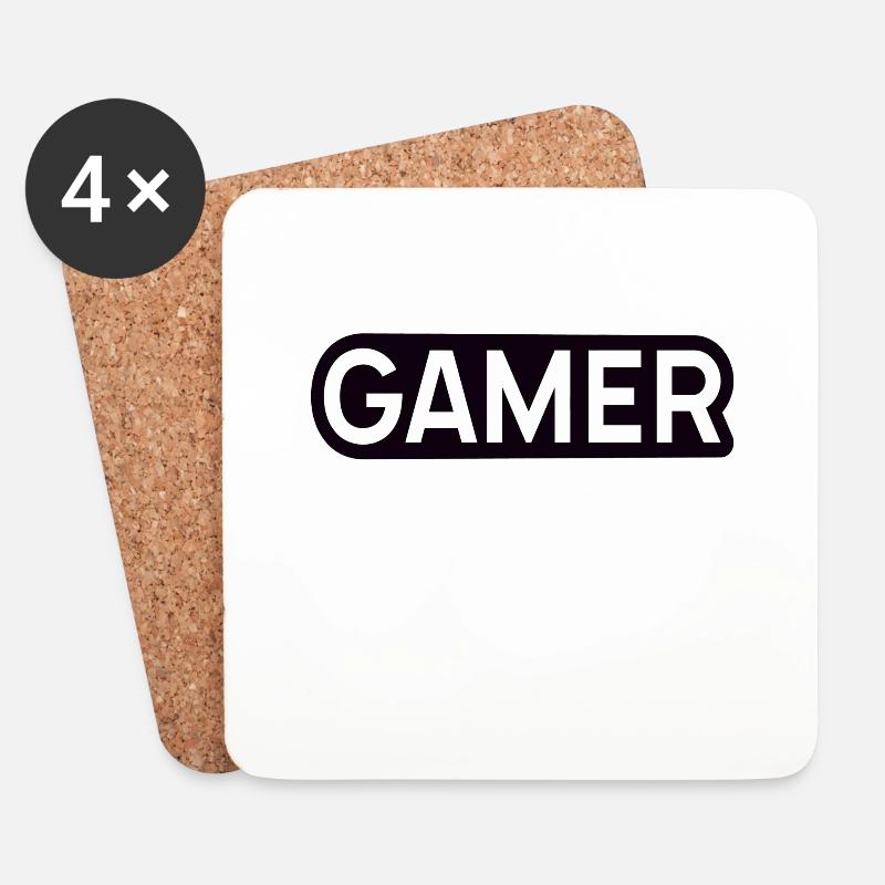 Gaming - Untersetzer (4er-Set) - Weiß