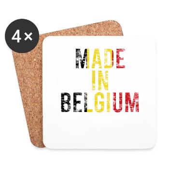 Belgien - Untersetzer (4er-Set) - Weiß - Vorne