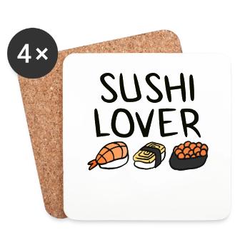 sushi - Coasters (set of 4) - white - Front