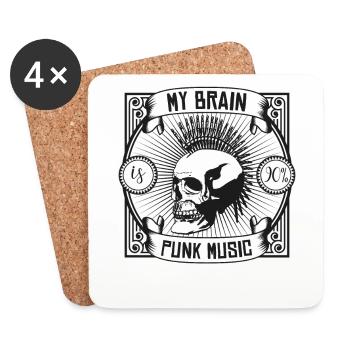 Anarchy Anarchist Symbol Punk Rock Saying - Coasters (set of 4) - white - Front
