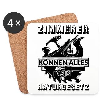 Zimmerer Spruch - Untersetzer (4er-Set) - Weiß - Vorne