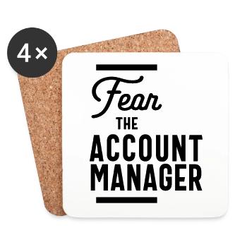 Account Manager Geschenk Lustige Job Title Beruf Beruf - Untersetzer (4er-Set) - Weiß - Vorne