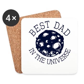best dad - Coasters (set of 4) - white - Front