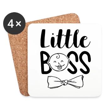 bébé boss plus petit - Dessous de verre (lot de 4) - blanc - Devant
