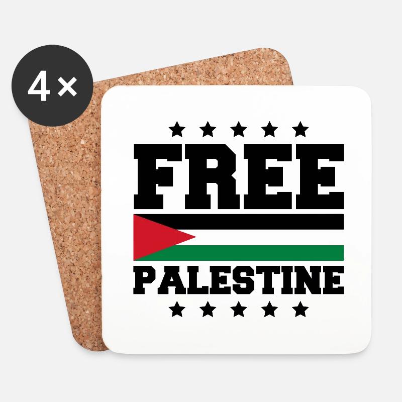 free palestine - Untersetzer (4er-Set) - Weiß