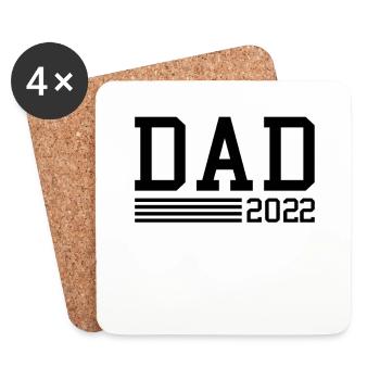 Dad 2022 - Untersetzer (4er-Set) - Weiß - Vorne