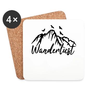 Wandern - Untersetzer (4er-Set) - Weiß - Vorne