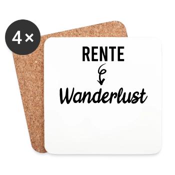 Rente Wandern - Untersetzer (4er-Set) - Weiß - Vorne