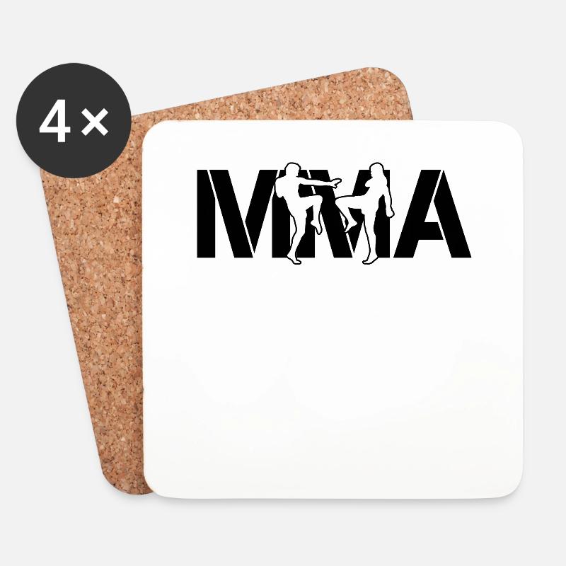 MMA - Untersetzer (4er-Set) - Weiß