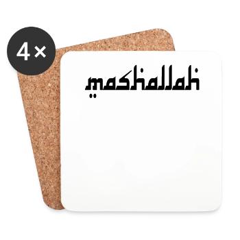 Mashallah - Dessous de verre (lot de 4) - blanc - Devant