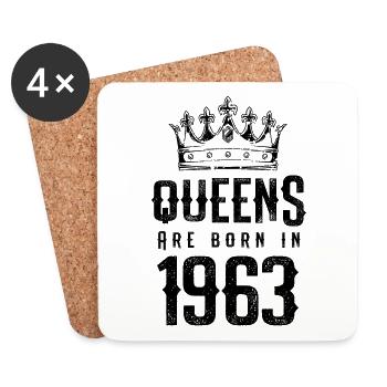 born in 1963 - Untersetzer (4er-Set) - Weiß - Vorne