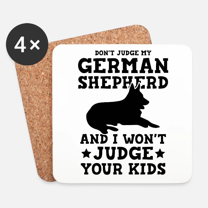 deutscher schäferhund - Untersetzer (4er-Set) - Weiß