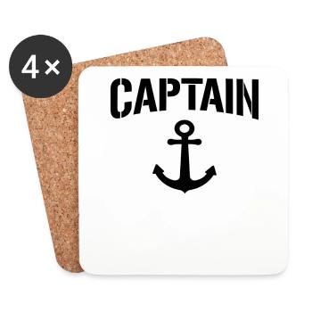 Capitaine Kapitän - Dessous de verre (lot de 4) - blanc - Devant