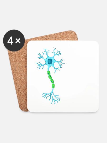 Anatomy Of Neuron Neuroscience Neurologist - Untersetzer (4er-Set) - Weiß