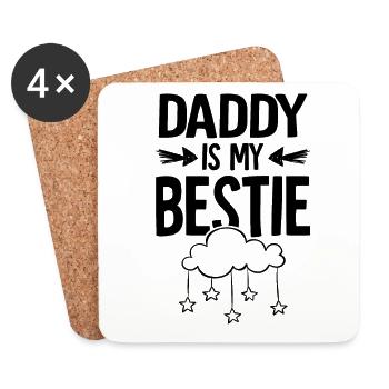 baby dad - Coasters (set of 4) - white - Front