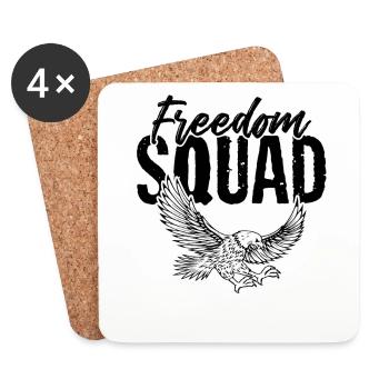 escouade de la liberté - Dessous de verre (lot de 4) - blanc - Devant