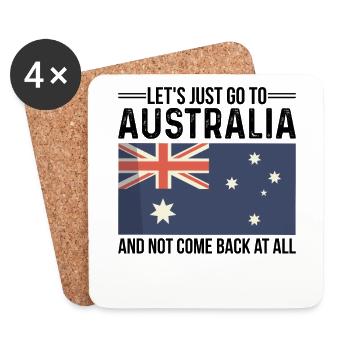 Australia Australian Australia Holidays Australia - Coasters (set of 4) - white - Front