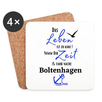 Boltenhagen - Das Leben ist zu kurz.../Ostseebad - Untersetzer (4er-Set) - Weiß - Vorne