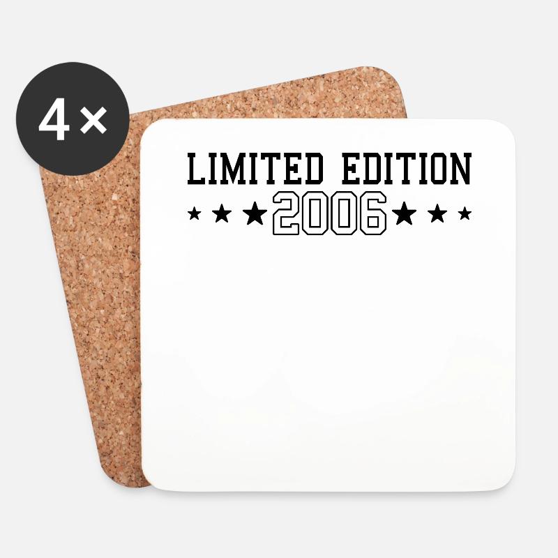 Geburtstag Limited Edition 2006 - Untersetzer (4er-Set) - Weiß