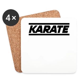 Karate - Untersetzer (4er-Set) - Weiß - Vorne