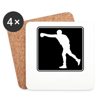 Boxen Logo - Untersetzer (4er-Set) - Weiß - Vorne