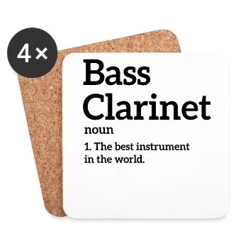 Definition Bass Clarinet - Coasters (set of 4) - white - Front