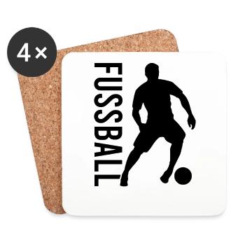 Fußball Fussball - Untersetzer (4er-Set) - Weiß - Vorne