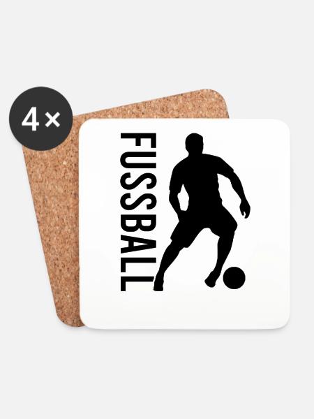 Fußball Fussball - Untersetzer (4er-Set) - Weiß