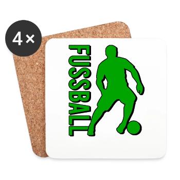 Fußball Fussball - Untersetzer (4er-Set) - Weiß - Vorne